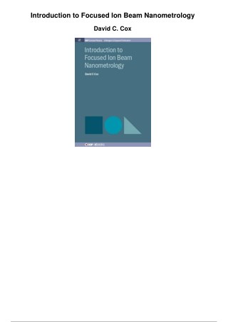 Introduction To Focused Ion Beam Nanometrology_PDF