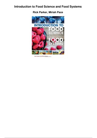 Introduction To Food Science And Food Systems_PDF