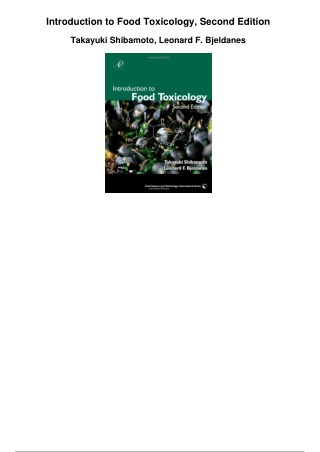 Introduction To Food Toxicology Second Edition_PDF