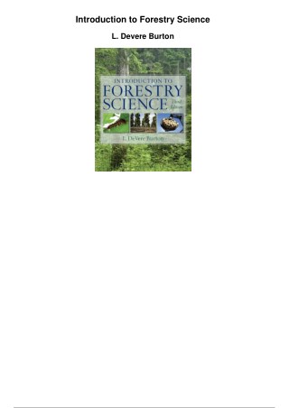 Introduction To Forestry Science_PDF