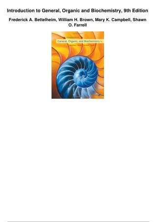 Introduction To General Organic And Biochemistry 9th Edition_PDF
