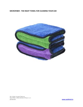MICROFIBER - THE RIGHT TOWEL FOR CLEANING YOUR CAR