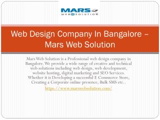 Web Design Company In Bangalore