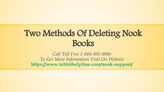 Two Methods Of Deleting Nook Books