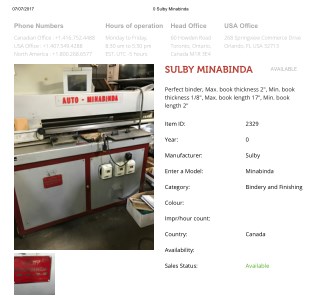 Buy Used SULBY MINABINDA Machine