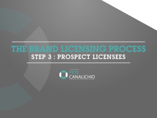 The Brand Licensing Process - Step 3: Prospect the Licensees