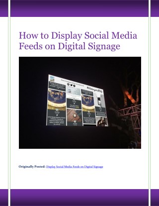 How to Display Social Media Feeds on Digital Signage