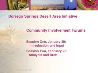 Borrego Springs Desert Area Initiative