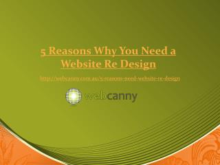 5 Reasons Why You Need a Website Re Design