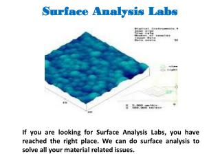 Chemical Analysis Testing Lab