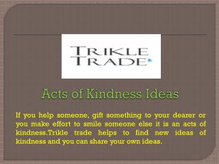 Acts of Kindness Ideas