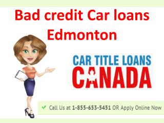Bad credit Car loans Edmonton