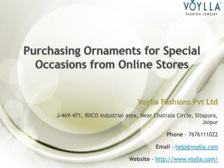 Purchasing Ornaments for Special Occasions from Online Stores