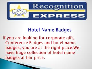 Hotel Name Badges