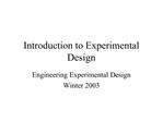 Introduction to Experimental Design