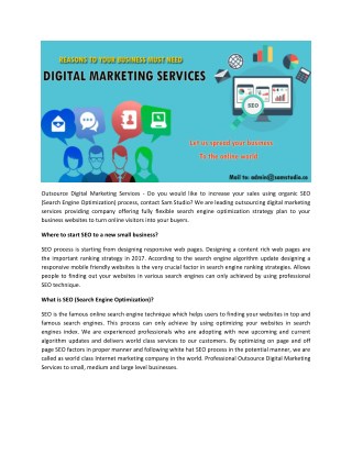 Outsource Digital Marketing Services, SEO SMO, Link Building, ORM, Email Marketing, PPC Services