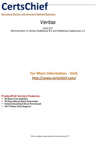 VCS-277 PDF Exam Preparation Material