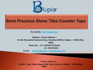 Semi Precious Stone Tiles Counter Tops