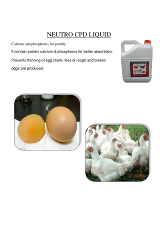 Calcium tonic for poultry