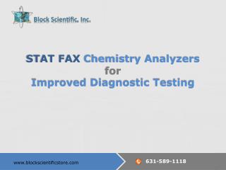 STAT FAX Chemistry Analyzers for Improved Diagnostic Testing