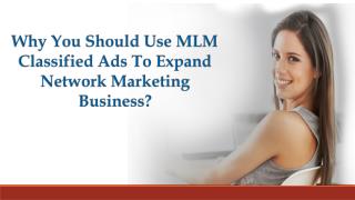 MLM classified- Latest Strategy To Promoting Your Network Marketing Business