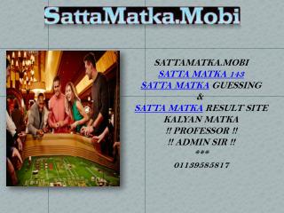 Come and Bet Online Satta Matka at SattaKing143
