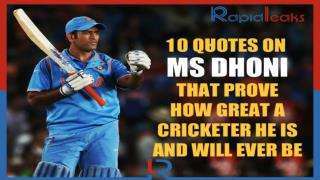 10 Quotes On MS Dhoni That Prove How Great A Cricketer He Is And Will Ever Be