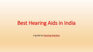Best Hearing Aids in India|Affordable Hearing Aids