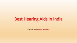 Best Hearing Aids in India|Affordable Hearing Aids