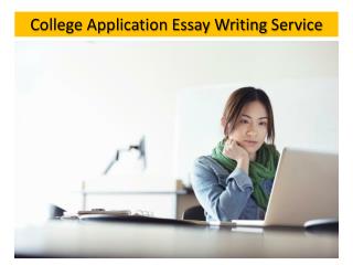 College Application Essay Writing Service