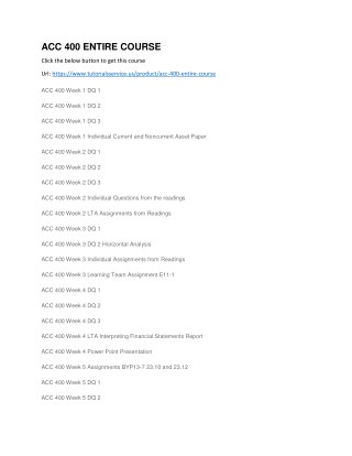 ACC 400 ENTIRE COURSE