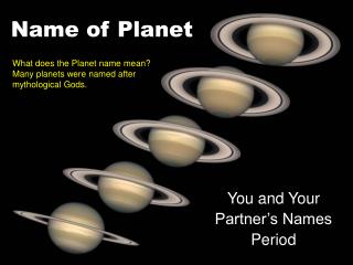 Name of Planet