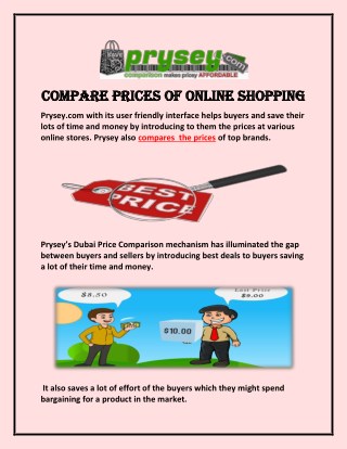 Price Comparison Sites for Online Shopping