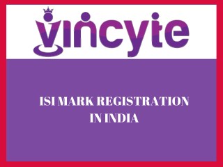 ISI MARK REGISTRATION IN INDIA