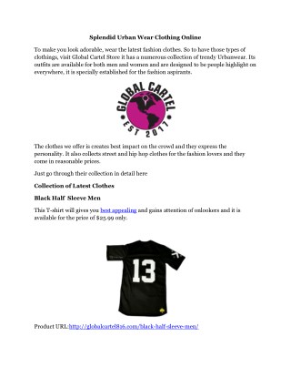 urban online clothing store