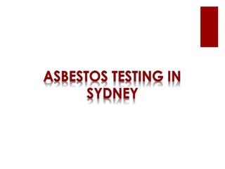 asbestos testing sydney