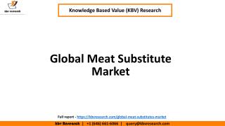 Global Meat Substitute Market