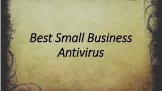 best small business antivirus