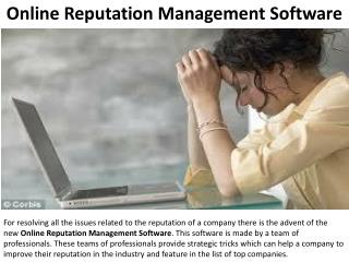 Online Reputation Management Software