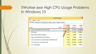 HOW TO FIX CPU USAGE PROBLEMS FROM TIWORKER.EXE IN WINDOWS 10