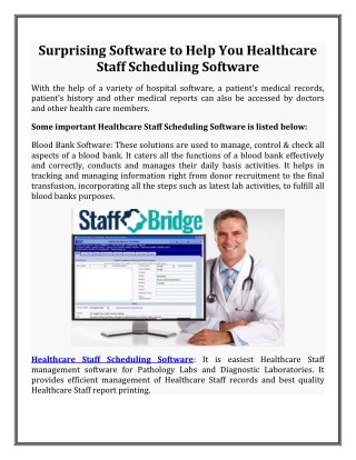 Surprising Software to Help You Healthcare Staff Scheduling Software