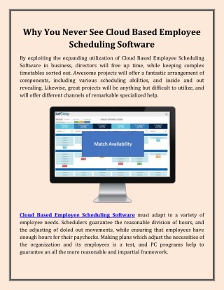 Why You Never See Cloud Based Employee Scheduling Software