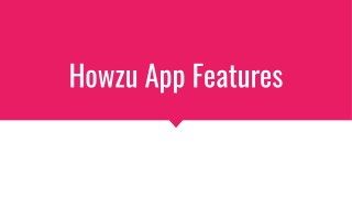 Howzu app features | Dating app features