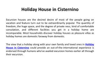 Holiday House in Cisternino