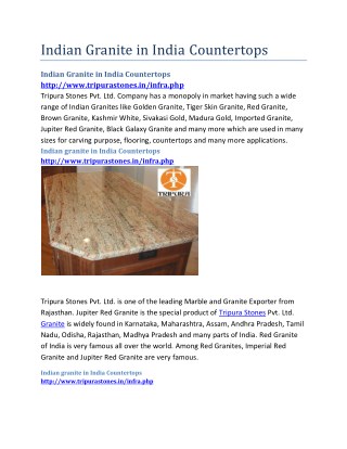 Indian Granite in India Countertops