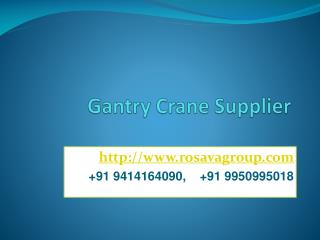 Gantry Crane Supplier