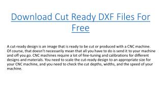 Download cut ready DXF files online
