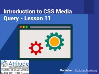 Introduction to CSS Media Query - Lesson 11