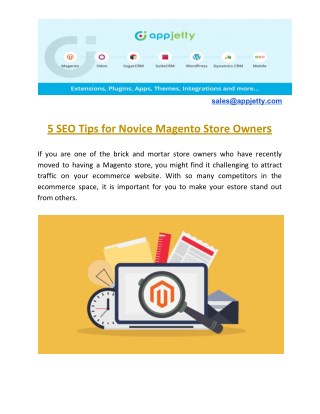 5 SEO Tips for Novice Magento Store Owners