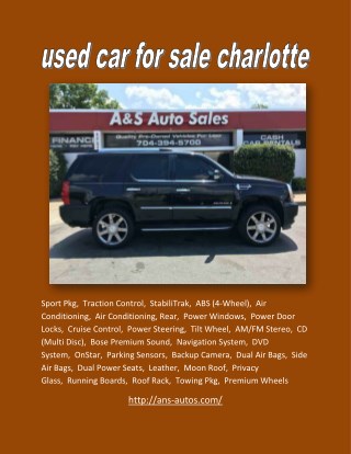 used car for sale charlotte